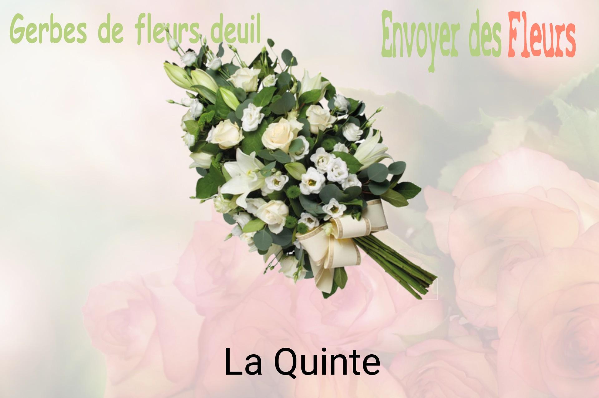 Gerbe de fleurs de deuil livrée à La Quinte